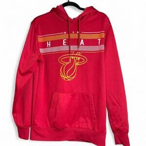 NBA Men's Red and Burgundy Hoody